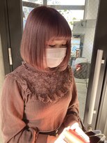ロク 高田馬場(lok)&nbsp;ミニボブ/ピンクアッシュ【高田馬場　lok】あらい