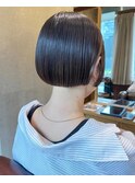 乾かしただけの楽ちんスタイル!ミニボブ
