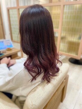 アドラーブル 長岡リップス旭岡店(adorable) 透明 裾カラー ラベンダーピンク 10代20代