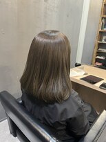 パム 恵比寿(PAM.)&nbsp;オリーブブラウン × 内巻きボブ