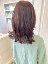 キャアリー(Caary)&nbsp;福山市美容室Caary トレンド抜け感パープル ブリーチ無し