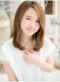インナーカラーくせ毛風小顔ミルキーベージュh2越谷20代30代40代