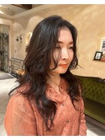 ロングレイヤー/くせ毛/パーマ/フェイスレイヤー/２０代/３０代
