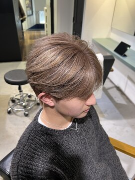 トレス(TRESS) メンズショート ハイトーンベージュ バレイヤージュ