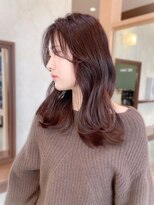 ヘアメイク ミチ 富田店(HAIRMAKE MICHI) 【MICHI 富田店　古作蓮】顔周りレイヤー　艶感　ブラウン
