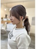 顔まわり、レイヤーカット、韓国ヘア【山田　彩千郎】