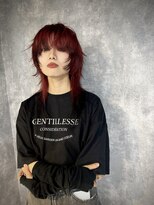 イコ(.ico)&nbsp;ミディアムヘアハイライトバレイヤージュボブウルフショート