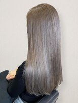 ヘアーズファイン(hair's fine) 20代30代韓国風シルバーアッシュ髪質改善カラー艶感ストレート