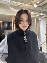 =メンズボブ/スパイキーショート/ブルーブラック／MEN’S HAIR