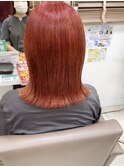 ブリーチなし　コーラルピンク