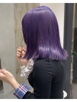 ソル 栄矢場町(SOL)&nbsp;ラベンダーカラーパープルカラー切りっぱなしボブ
