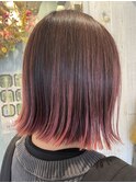 切りとボブ　推し活　アクセントカラー