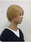 前髪なしショート