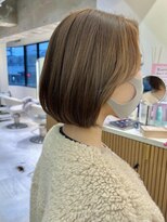 コンティロミー(CONTI ROMMY.) モテ髪◎内巻きショートボブくすみベージュ前髪カット◎髪質改善