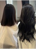 羽エクステ100～140本　長さ出し