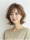 大人ショートボブ白髪ぼかし脱白髪染め30代40代50代60代♪