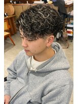 メンズサロン アネロ 名駅(Men's salon anhelo)&nbsp;メンズカット×ハイライト×無造作パーマ