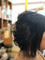 ボヌール ヘアーワークス(Bonheur hair works)&nbsp;セパレートパーマ×前下がりボブ×アルテマホイップカール強め