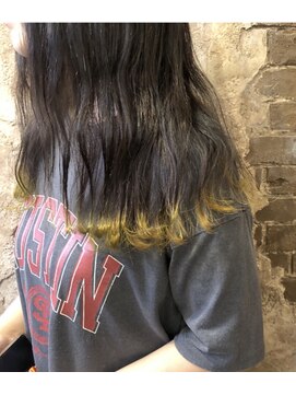 マギーヘア(magiy hair) 裾イエロー［magiyhair西部笑］