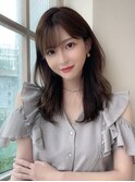 20代30代40代小顔外ハネミディアムひし形シルエットくびれミディ