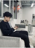 アップバングマッシュ×ニュアンススパイラルパーマ