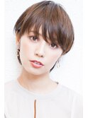 前下がりボブ・  内巻きワンカール・  ボブショート・暗髪