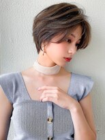 シルクレイ 新宿店(Silk-lei) 小顔ひし形ショートヘア★オリーブカラー40代30代