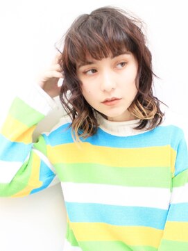 バーニー(BARNEY) 似合わせカットベビーバングソフトカールデザインカラー0405