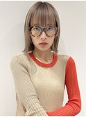 村上/秋冬ベージュ顔まわり切りっぱなしボブ大人可愛い20代30代
