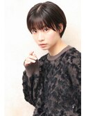 耳掛けマッシュショート サイドバング