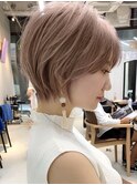 新宿 大人可愛い 20代30代40代 小顔ショートボブ 丸みショート