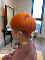 エヌアンドエー 杉戸高野台店(N&A)&nbsp;爽やかショート#1 オレンジケアカラーツーブロックフェード