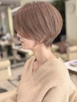 アンド ストーリーズ(&STORIES)&nbsp;シルキーベージュデザインカラー斜めバング/30代/40代【橋本】