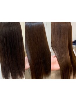 【縮毛矯正・ナチュラルストレート・髪質改善ストレートが得意】こだわりの薬剤でダメージレスを実現！