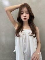 アンジェリカラボ 梅田店(ANGELICA LABO)&nbsp;顔まわりレイヤー×くびれ巻き×イルミナカラー×韓国ヘア♪川又