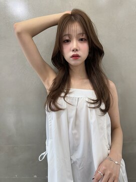 アンジェリカラボ 梅田店(ANGELICA LABO) 顔まわりレイヤー×くびれ巻き×イルミナカラー×韓国ヘア♪川又