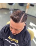震災刈り濡れパンスキンフェードスタイル