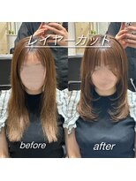 ソヨン 本厚木店(SOYON)&nbsp;レイヤーミディ/髪質改善/前髪カット/20代/30代/40代