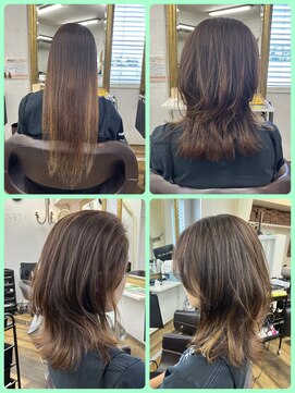 ビーンヘアスタジオ 蒲田(Bean hair studio) 悩みを一気に解決♪切りっぱなしウルフヘア