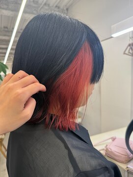 リル(re'll) 《花屋併設》チェリーピンクイヤリングカラー［ヘアセット］