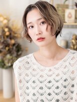 カバーヘア ブリス 川口(COVER HAIR bliss)&nbsp;パラパラブリーチくせ毛風抜け感k小顔ショートボブa20代30代!