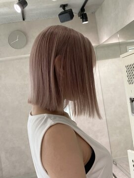 ハイプ(HYPE) ブリーチ＆ダブルカラー/結べるボブ/ミルクティーベージュ