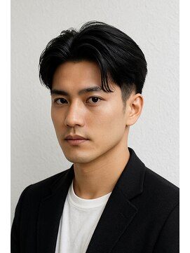 ヘアーサロン デ フォーエバークレール(hairsalon de Forever clair) 黒髪センターパート×清潔感アップ好印象メンズカット