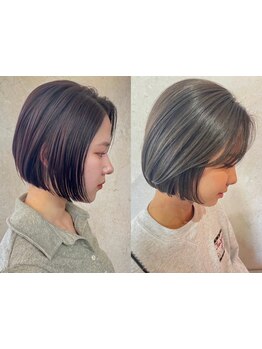 髪質改善カラーやアプトグロスで艶感たっぷりのヘアに◎ダメージレスにヘアカラーを楽しみましょう♪