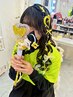 【全日9~13:30】 片側カラエクアレンジ+ヘアセット ¥5800→¥4800