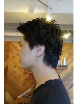 エルマノ 仙川(L mano)&nbsp;〈○2〉メンズパーマブリーチフェードツーブロックスパイラル