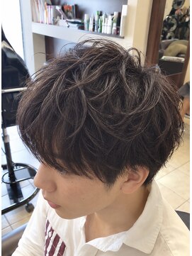 アイルフィルダウス(airfirdaus) マッシュボブ×2ブロック×ニュアンスパーマ