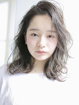 アグ ヘアー ネイビー 鶴岡東原店(Agu hair navy) ほぐしウェーブでふわ軽ミディ