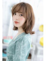 ミック ヘアアンドビューティー 大山店(miq  Hair&Beauty)&nbsp;無造作パーマ×カーキベージュ女っぽくびれセミディa