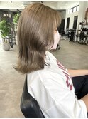 20代30代40代オリーブベージュオルチャンヘアハイトーン